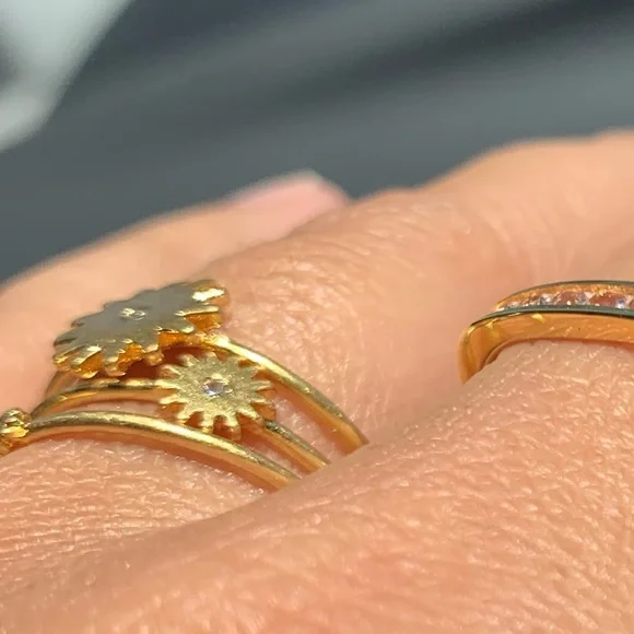 NWOT Madewell My Three Suns 🌞 Ring Set - Picture 7 of 11